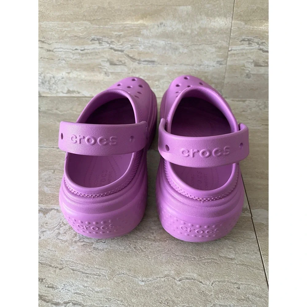 Crocs Classic Crush Clog Men 9 Women 11 Purple Platform Comfort Shoes Excellent